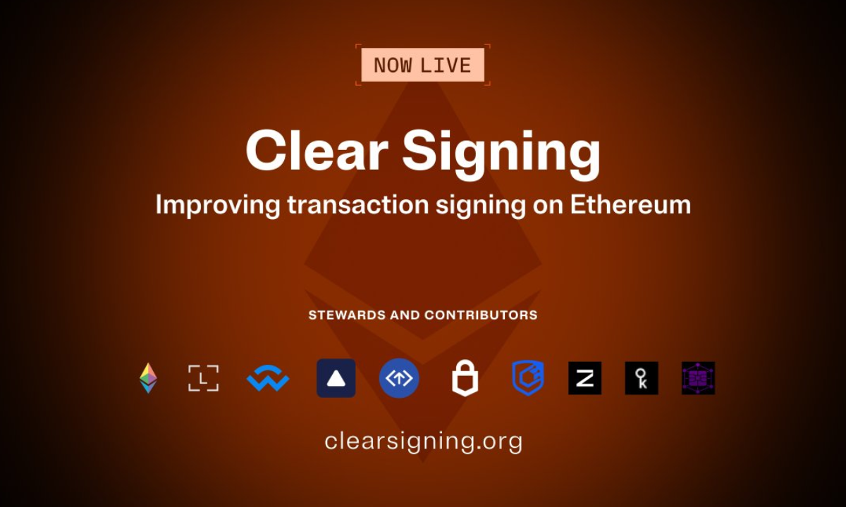 Ethereum lança Clear Signing para reduzir riscos de assinatura cega